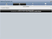 Tablet Screenshot of batterychampion.de