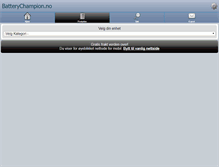 Tablet Screenshot of batterychampion.no
